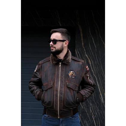 Кожаная меховая  куртка Phoenix Vintage